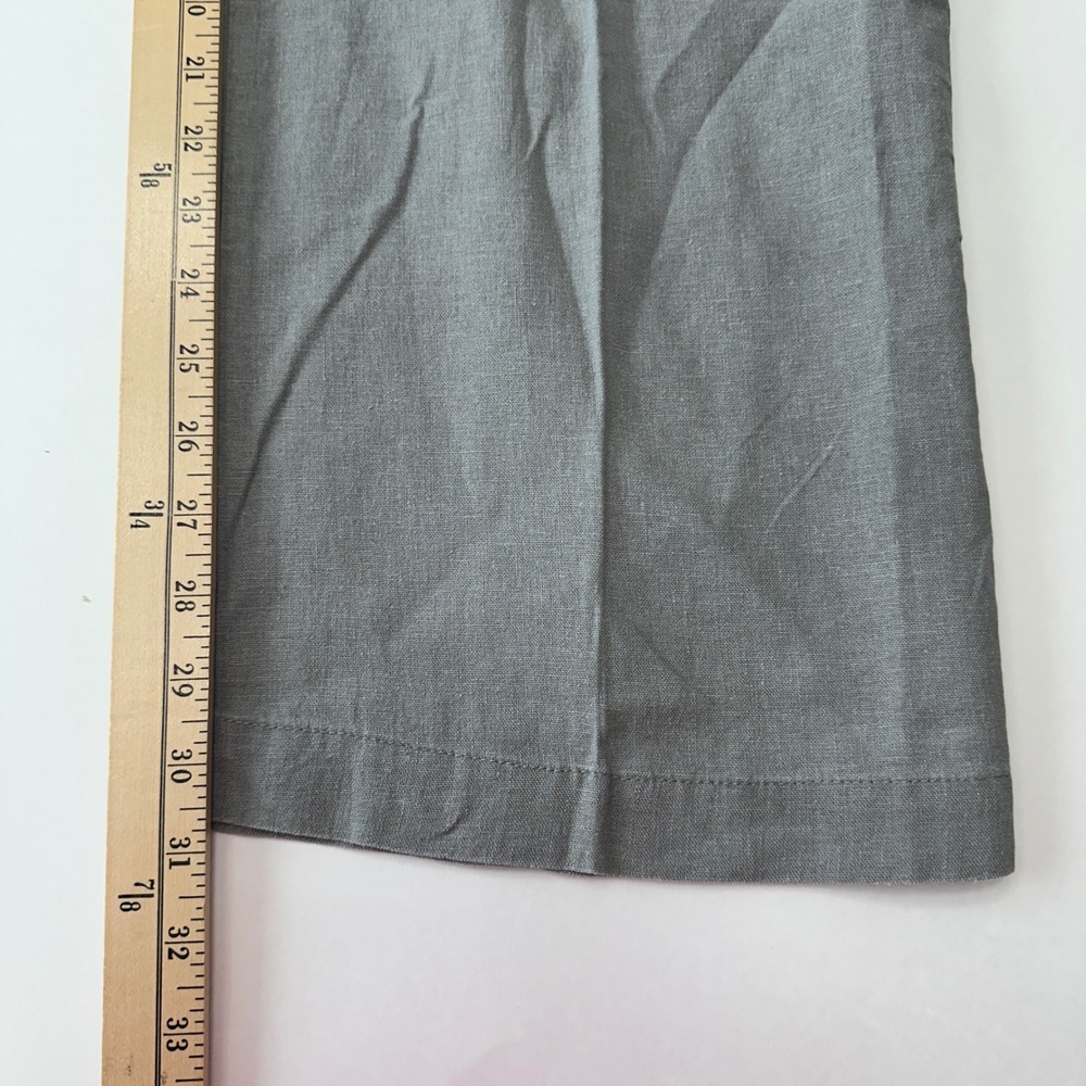 Pendleton Linen Blend Wide Leg Pants Trousers Gray Career Casual Women's Size 10 - Picture 14 of 15